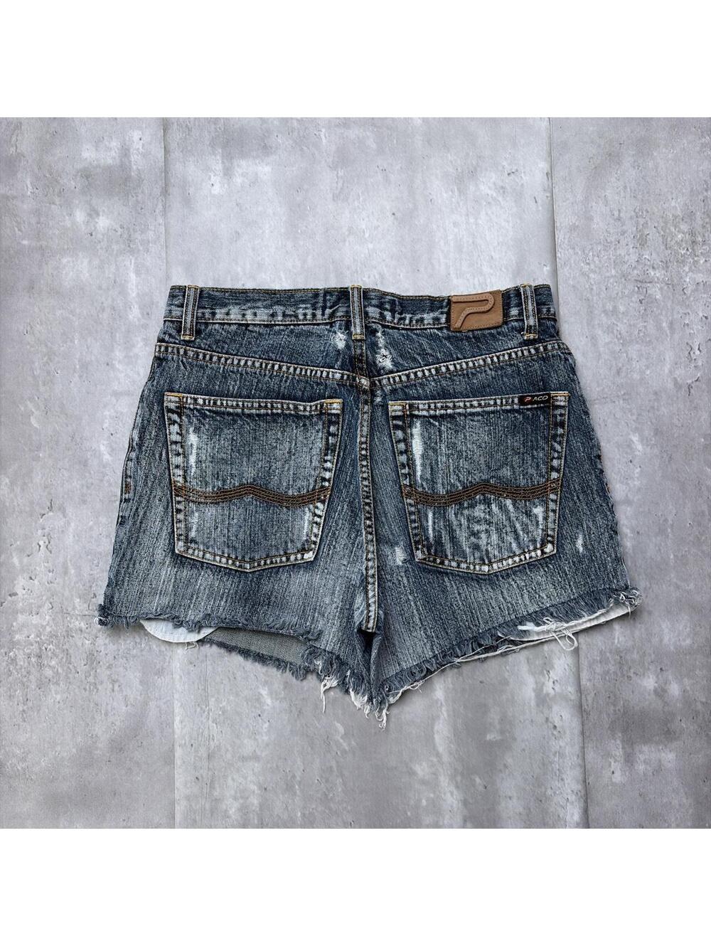 Y2K Paco Jeans Grunge Gothic Skater CutOff Mini Denim Shorts